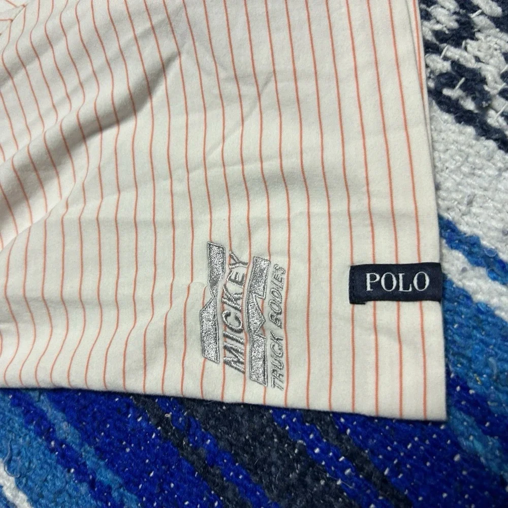 Polo Golf Ralph Lauren Polo Shirt Mens Large Orange Stripe Golf Embroidered